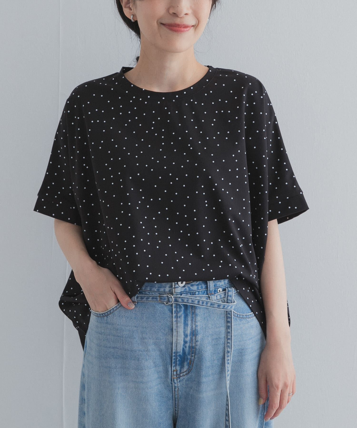 URBAN RESEARCH DOORS「ドットシルケットプルオーバー」|Tシャツ・カットソー|