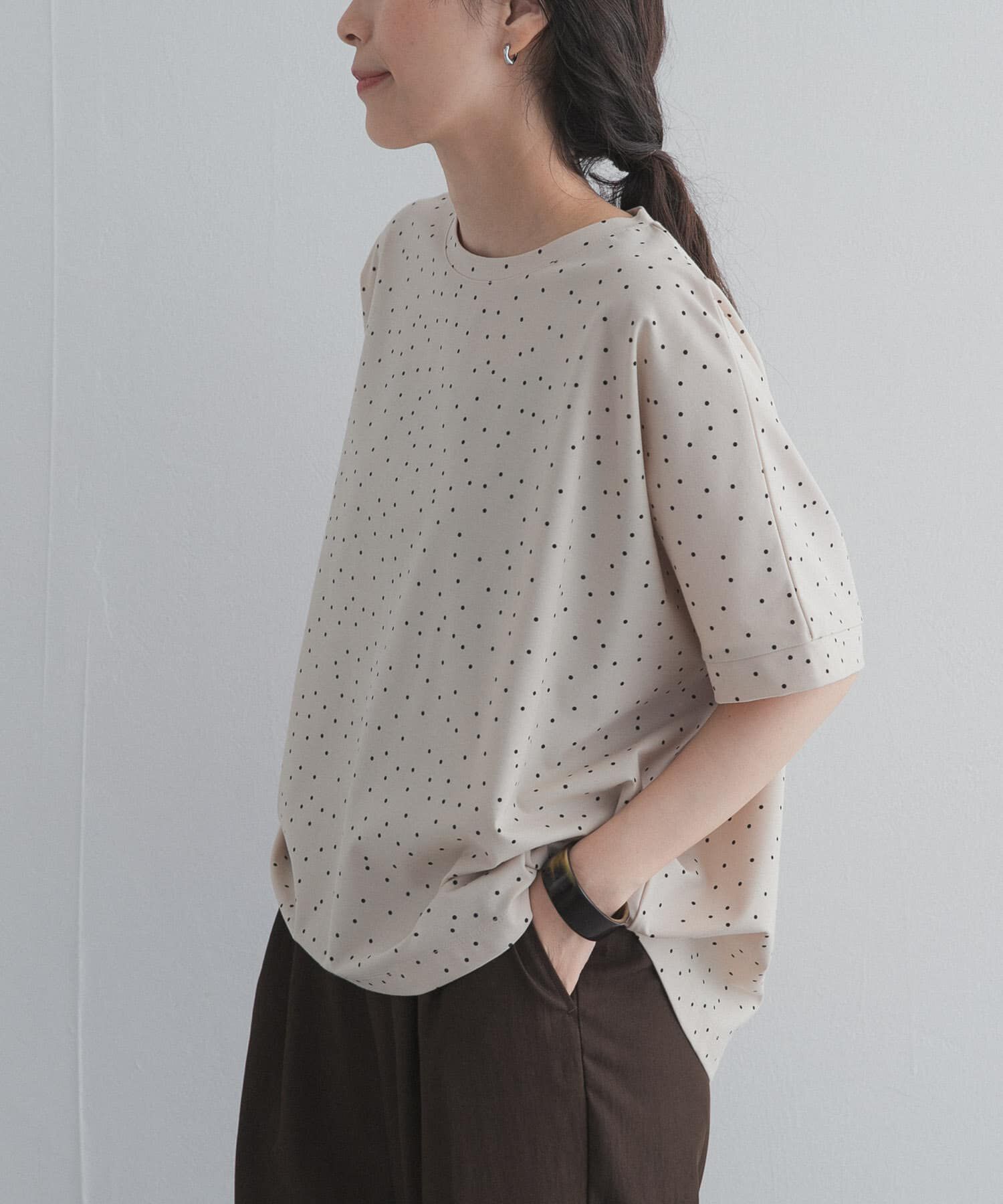 URBAN RESEARCH DOORS「ドットシルケットプルオーバー」|Tシャツ・カットソー|