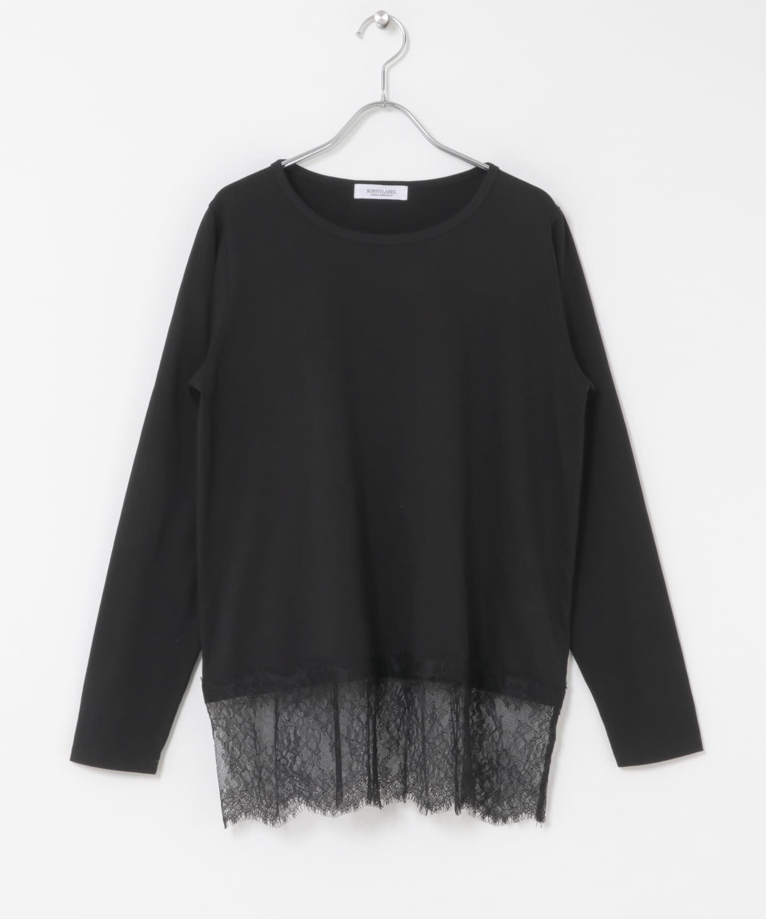 Sonny Label 「『WEB限定』ルーズフィットレースヘムロングTシャツ」|Tシャツ・カットソー|