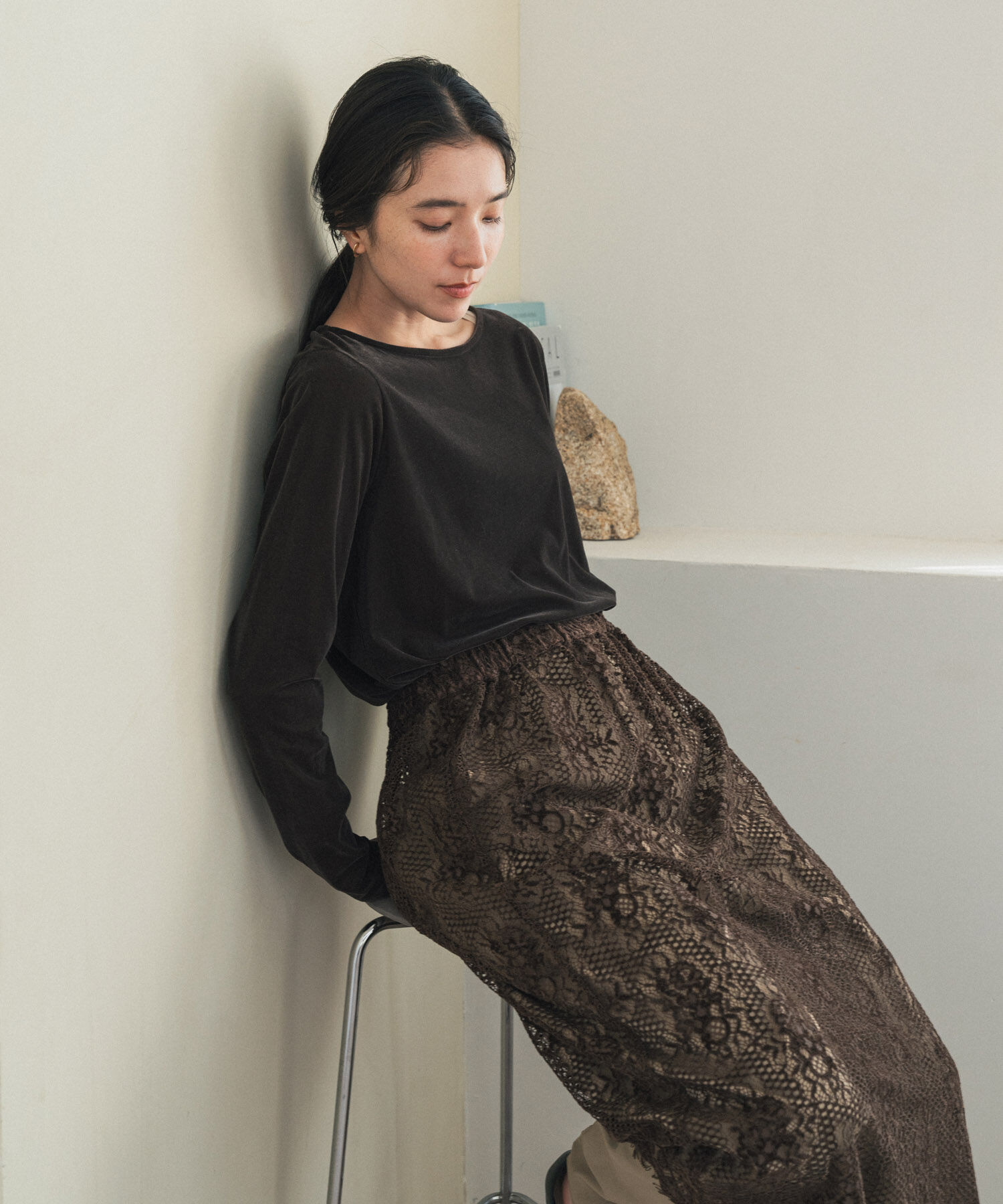 URBAN RESEARCH DOORS「シアーベロアプルオーバー」|Tシャツ・カットソー|