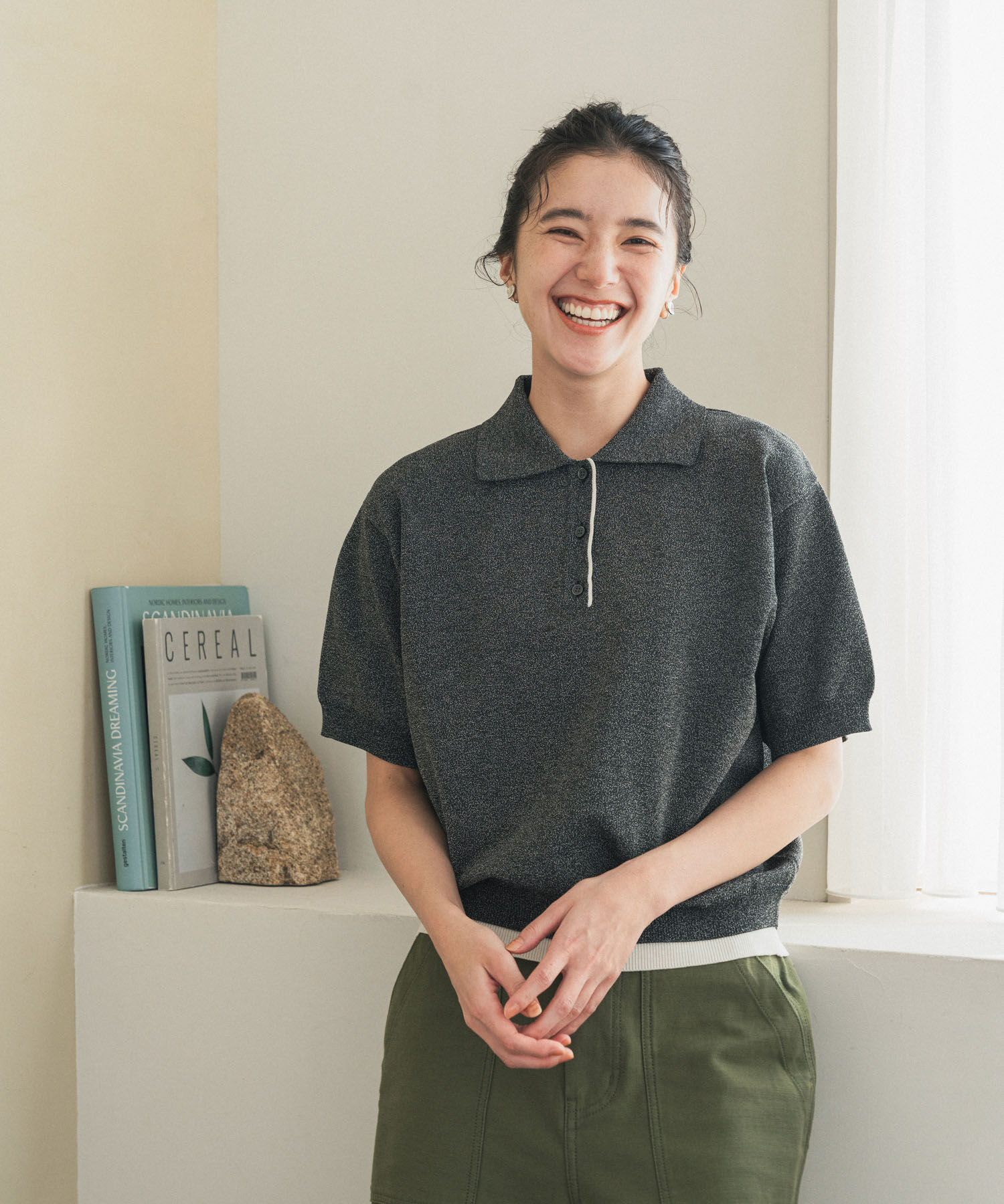 URBAN RESEARCH DOORS「『一部WEB限定カラー』配色ニットポロシャツ」|ポロシャツ|