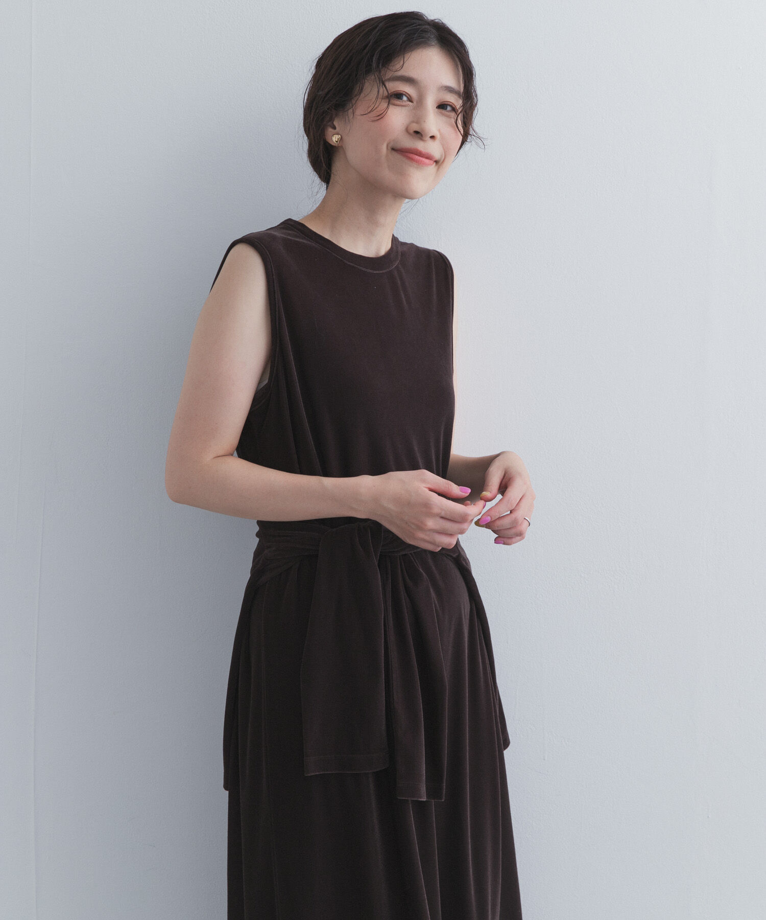 URBAN RESEARCH DOORS「シアーベロアワンピース」|ワンピース|