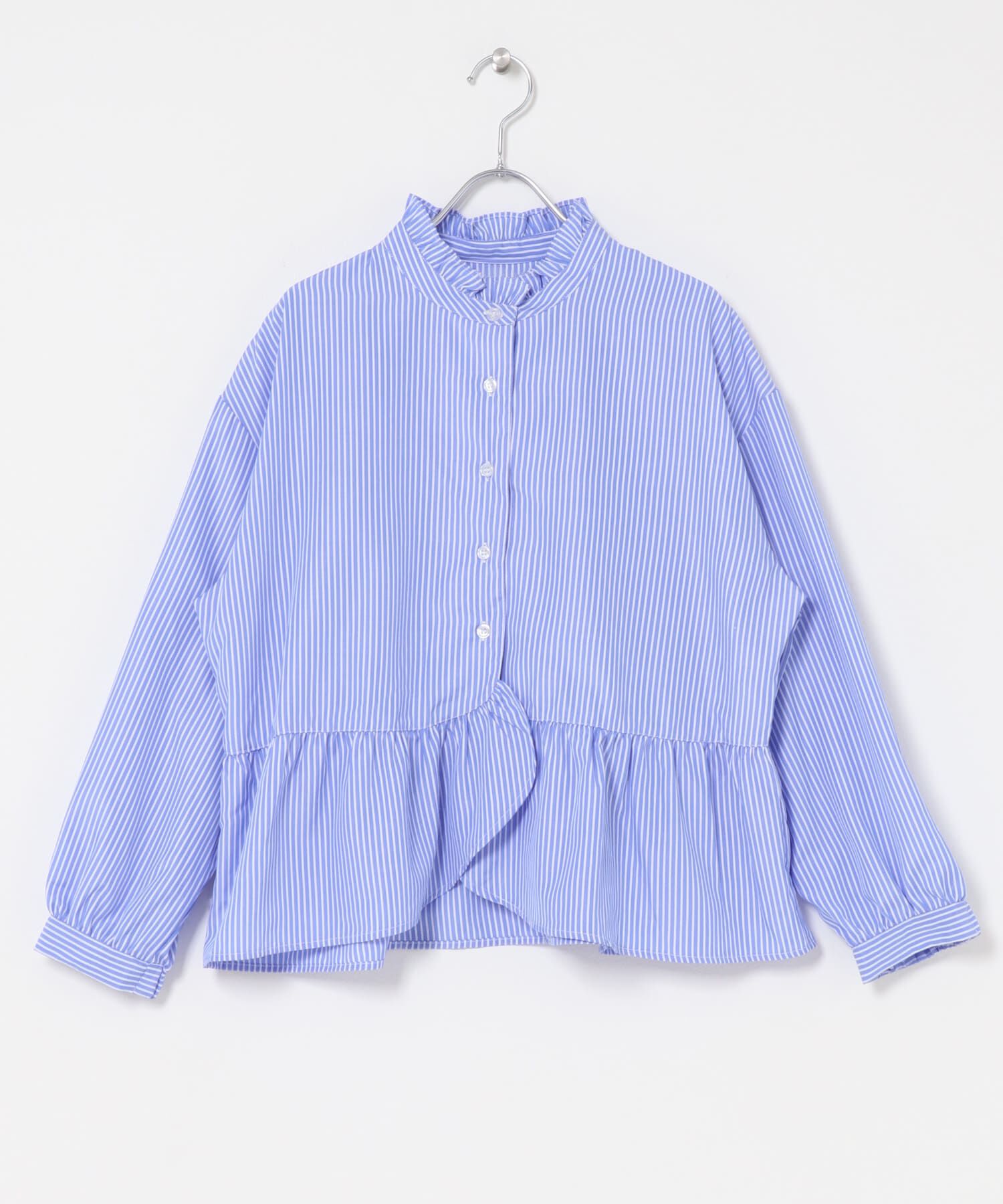 Sonny Label 「『WEB限定』スタンドカラーフリルペプラムブラウス」|シャツ・ブラウス|