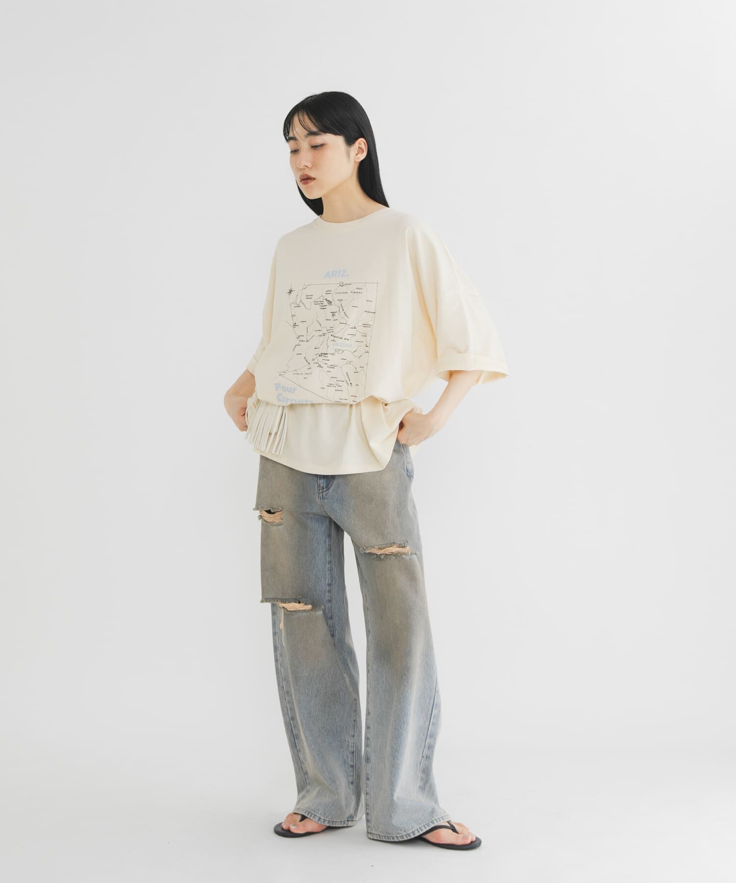  「オーバーサイズプリントTEE」|Tシャツ・カットソー|