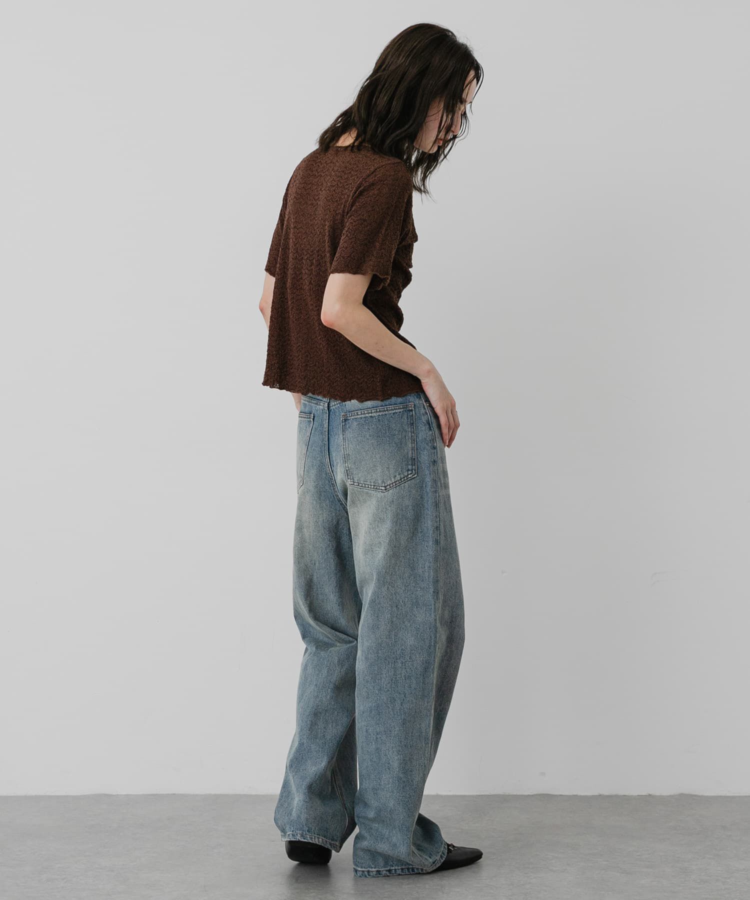 SENSE OF PLACE by URBAN RESEARCH「フロントタックメッシュレーストップ」|カーディガン|