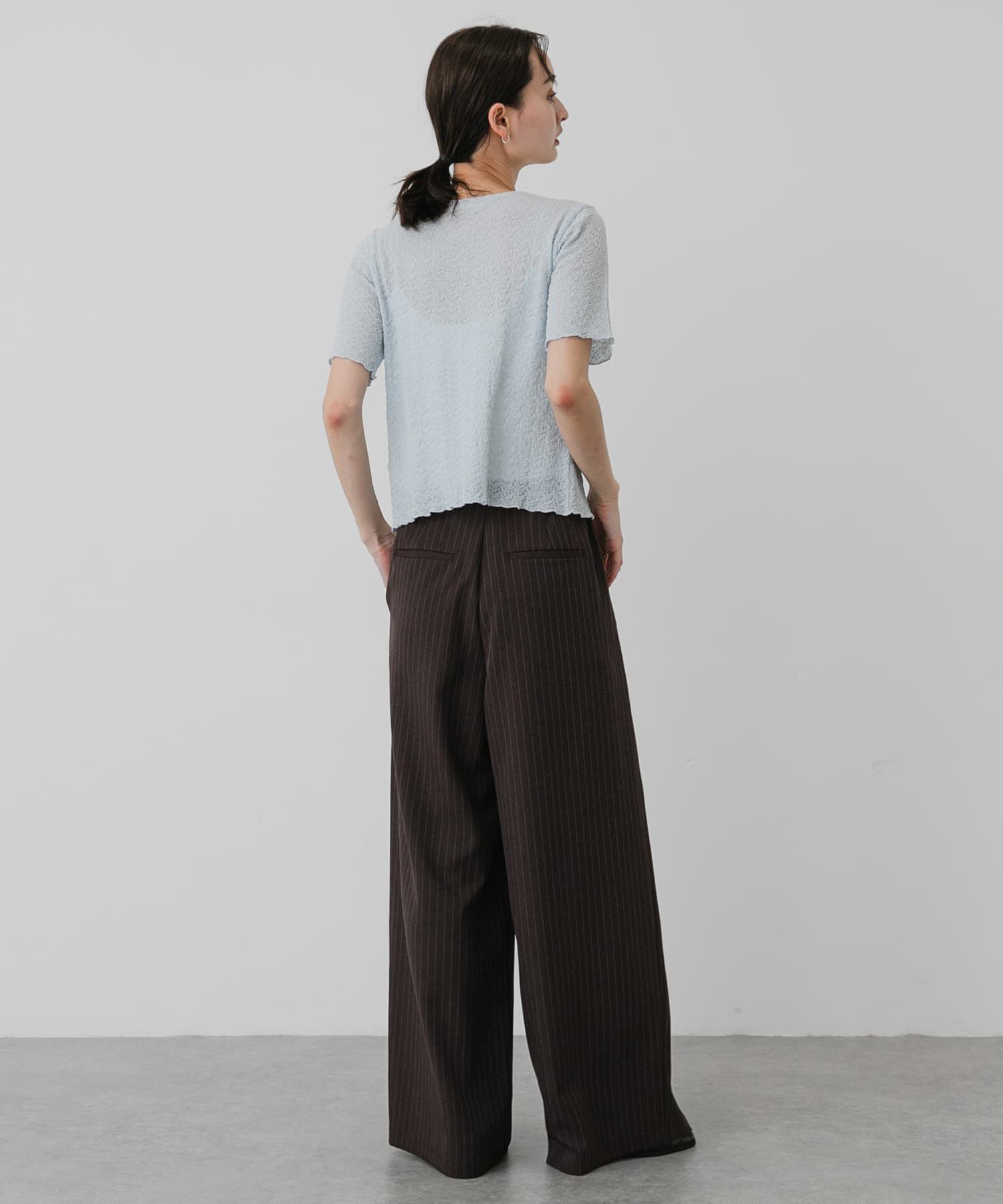 SENSE OF PLACE by URBAN RESEARCH「フロントタックメッシュレーストップ」|カーディガン|