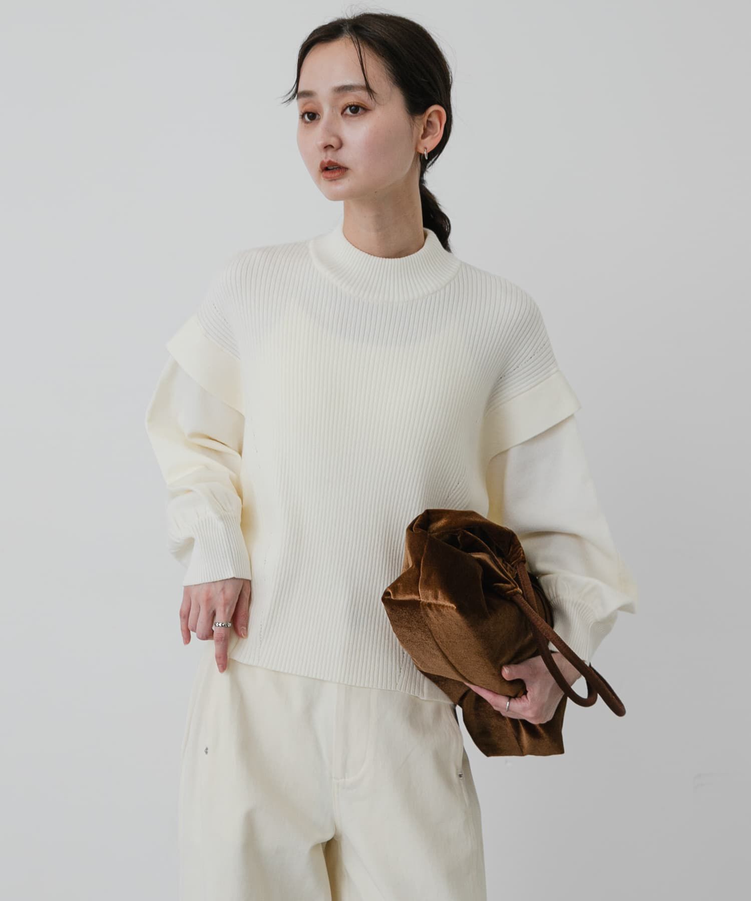 SENSE OF PLACE by URBAN RESEARCH「『洗濯可』ストレッチショルダータックセーター」|ニット・セーター|