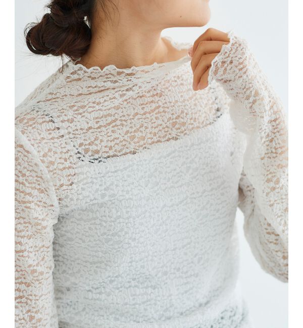 le.coeur blanc「チュールレースプルオーバー」|Tシャツ・カットソー|