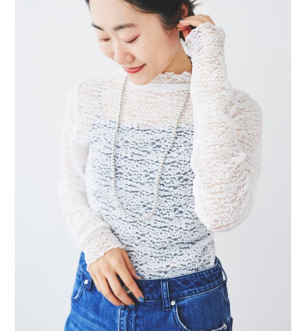 le.coeur blanc「チュールレースプルオーバー」|Tシャツ・カットソー|