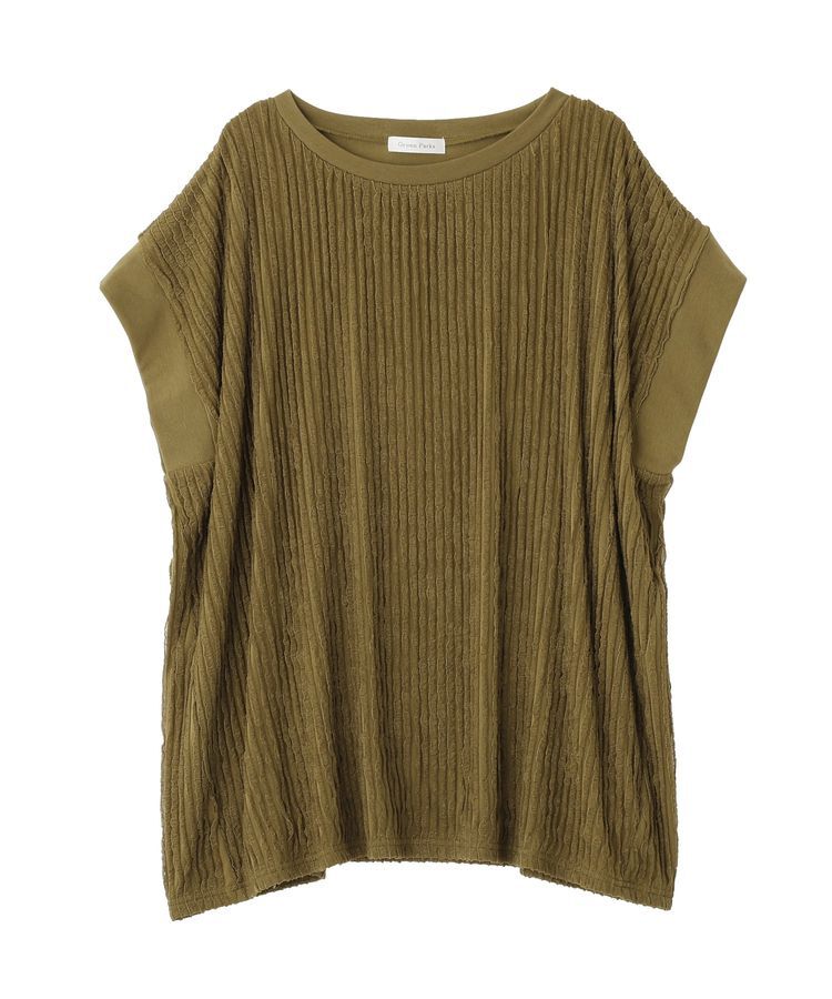 Green Parks「表面感カットフリルフレンチプルオーバー」|Tシャツ・カットソー|