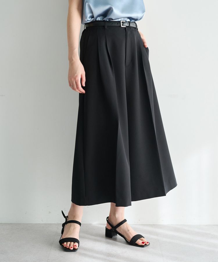 YECCA VECCA「ベルトSETクロップド丈パンツ」|その他|Black
