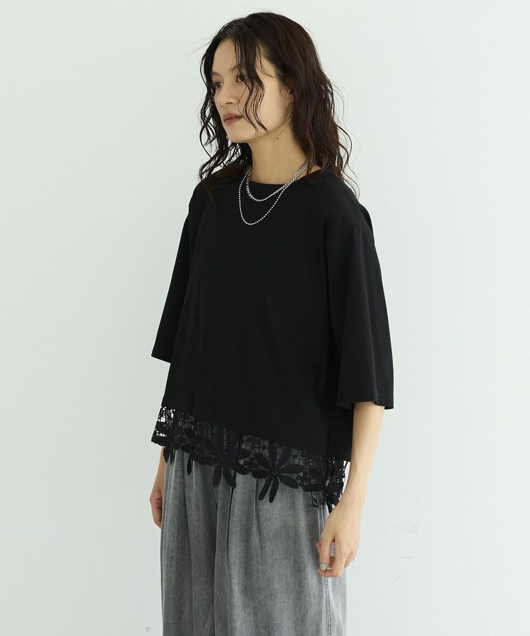GARAGE OF GOOD CLOTHING「レース切り替えTシャツ」|Tシャツ・カットソー|