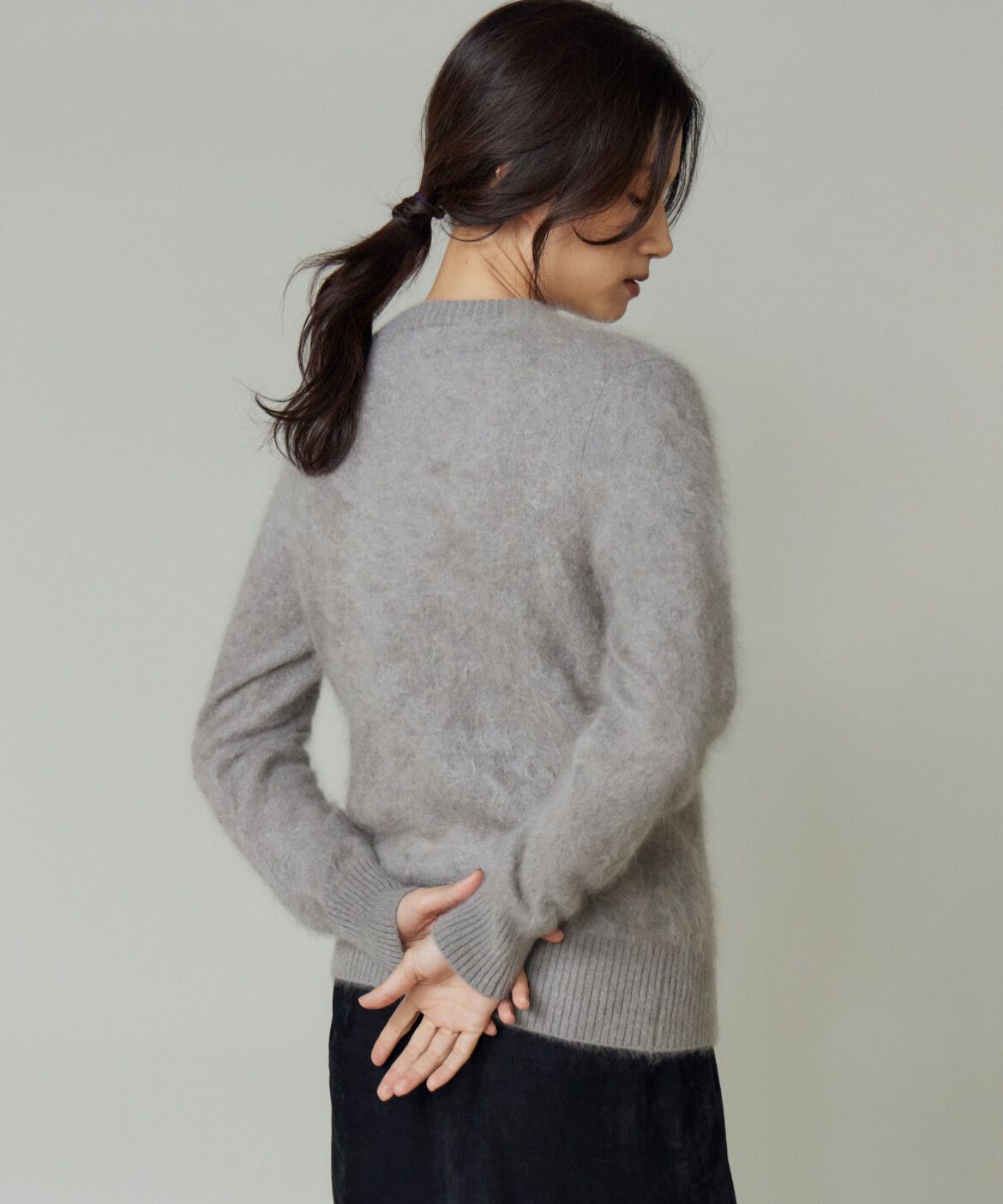 la veille by SUPERIOR CLOSET「カシミヤアシンメトリーカーディガン」|カーディガン|