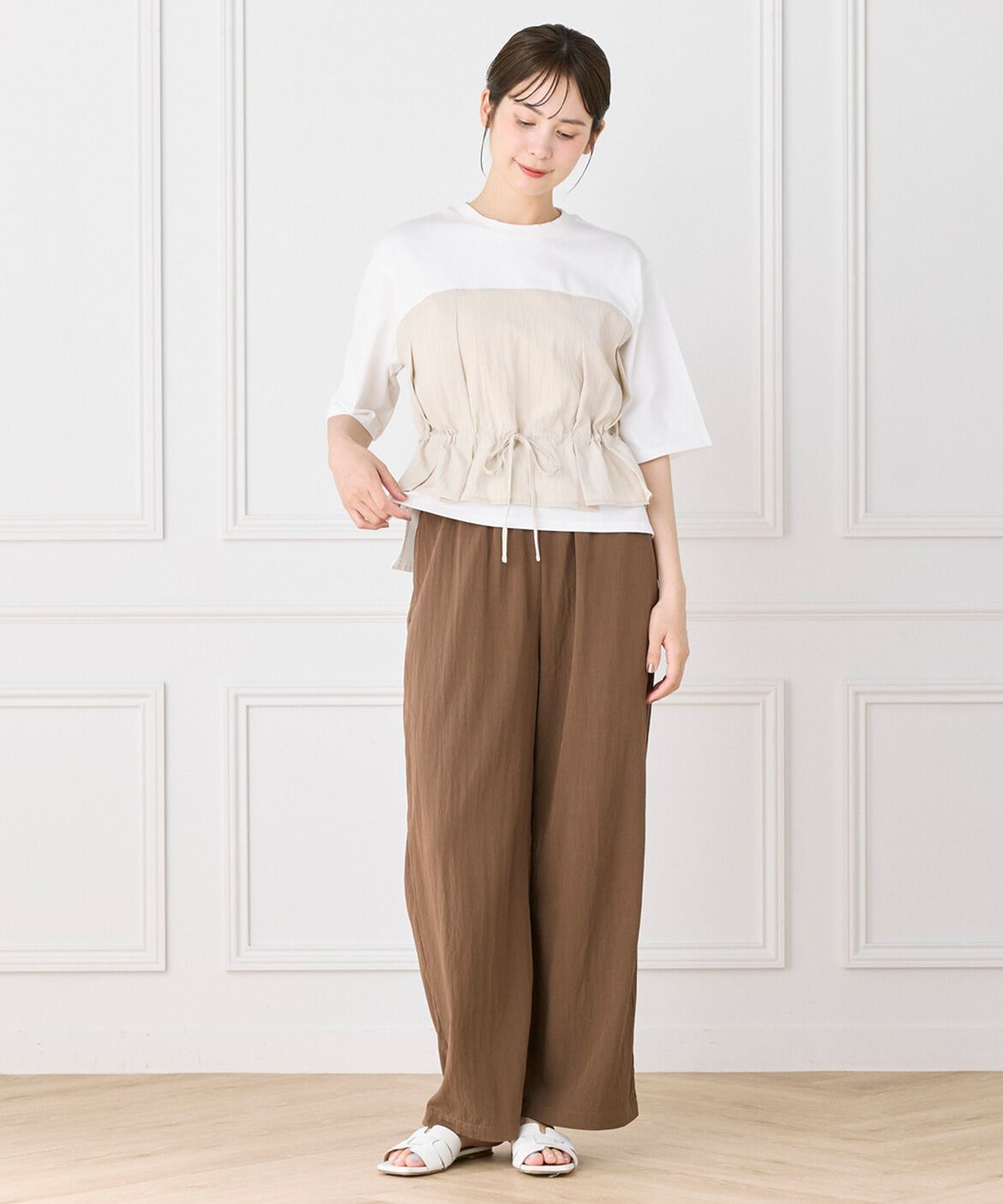 DAY by DAY it&rsquo;s international「ビスチェドッキングカットソー｜1枚で華やぐビスチェ風メリハリTシャツ」|Tシャツ・カットソー|