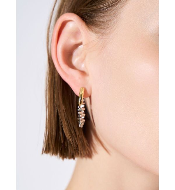 ELENDEEK「METAL BEADS HOOP PIERCE」|ピアス|
