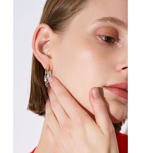 ELENDEEK「METAL BEADS HOOP PIERCE」|ピアス|