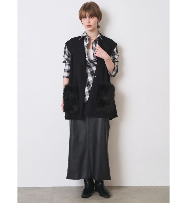 ELENDEEK「FUR POCKET SLEEVELESS CT」|その他|