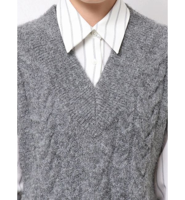 ELENDEEK「CABLE VEST DOCKING SH」|シャツ・ブラウス|