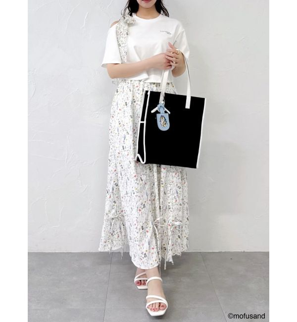 dazzlin「【mofusandコラボ】リボンショルダーロゴTシャツ」|Tシャツ・カットソー|