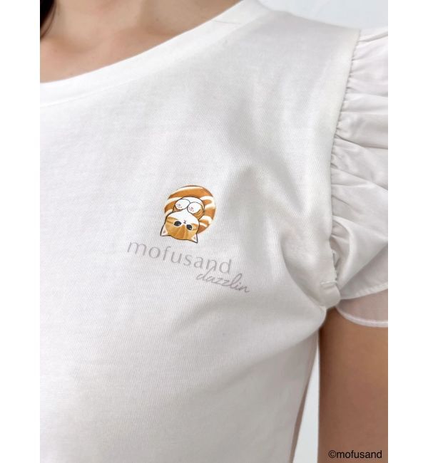 dazzlin「【mofusandコラボ】アシメシアーフリルロゴTシャツ」|Tシャツ・カットソー|