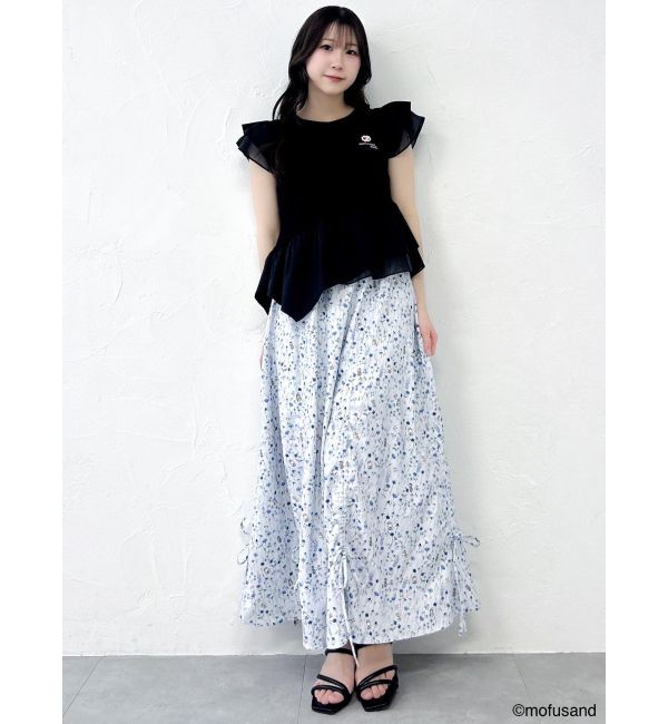 dazzlin「【mofusandコラボ】アシメシアーフリルロゴTシャツ」|Tシャツ・カットソー|