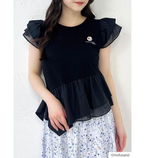 dazzlin「【mofusandコラボ】アシメシアーフリルロゴTシャツ」|Tシャツ・カットソー|