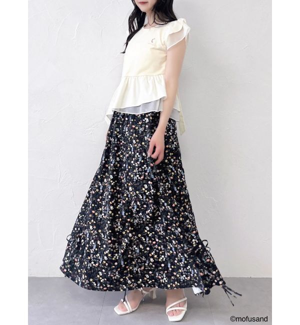 dazzlin「【mofusandコラボ】アシメシアーフリルロゴTシャツ」|Tシャツ・カットソー|