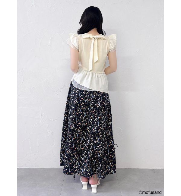 dazzlin「【mofusandコラボ】アシメシアーフリルロゴTシャツ」|Tシャツ・カットソー|