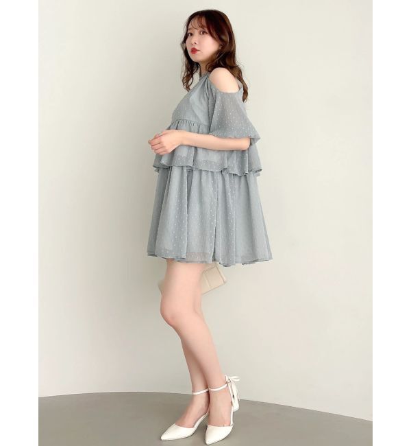 dazzlin「【WEB限定】ボリュームティアードミニワンピース」|ワンピース|