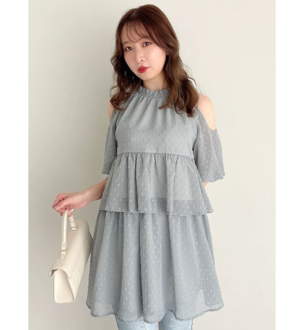 dazzlin「【WEB限定】ボリュームティアードミニワンピース」|ワンピース|