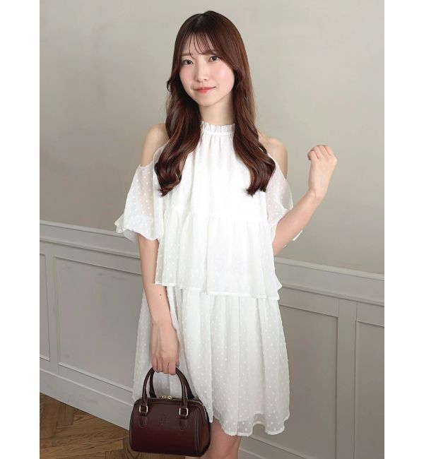 dazzlin「【WEB限定】ボリュームティアードミニワンピース」|ワンピース|