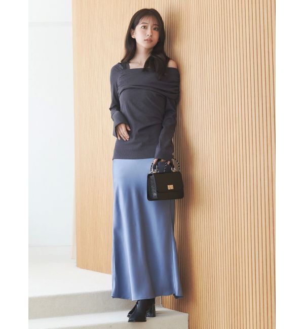 MERCURYDUO「アシメオフショルカットトップス」|Tシャツ・カットソー|
