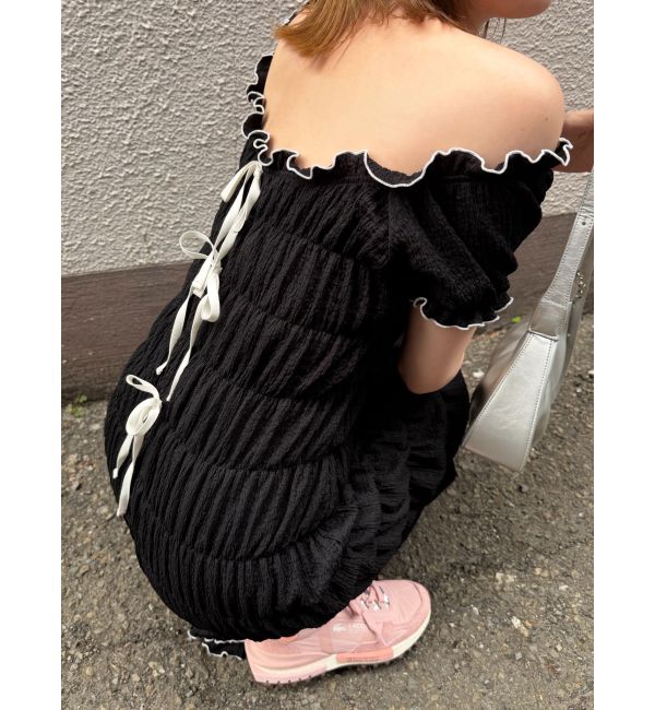 LAGUNAMOON「シャーリングカット3WAYワンピース」|ワンピース|