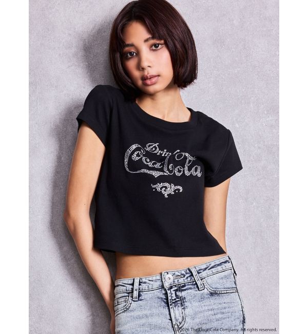 GYDA「Coca-Cola bijou Tシャツ」|Tシャツ・カットソー|ブラック