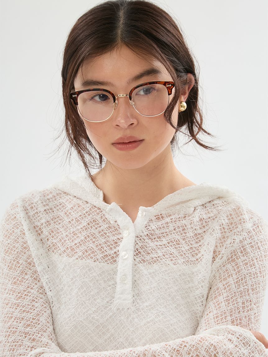 emmi atelier「カットレースフーディーワンピース」|ワンピース|