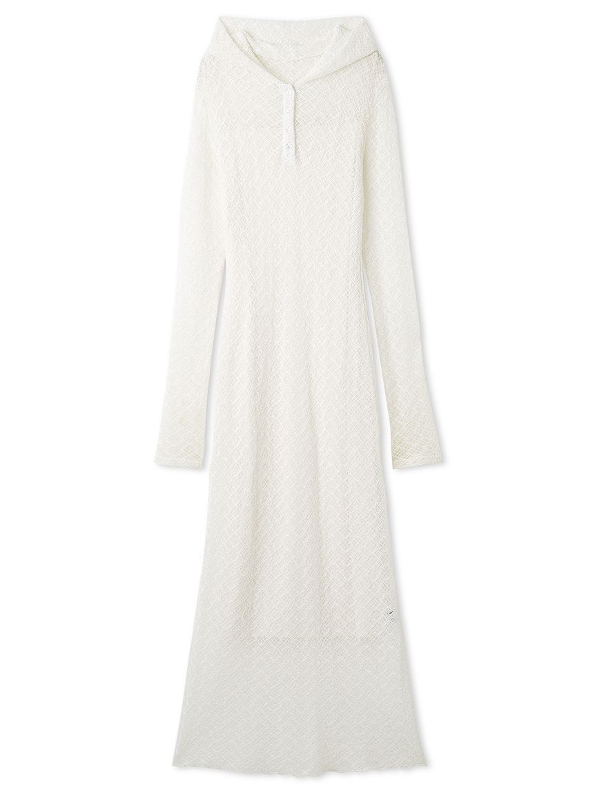 emmi atelier「カットレースフーディーワンピース」|ワンピース|
