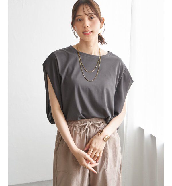 ikka「【接触冷感】袖異素材プルオーバー」|その他|