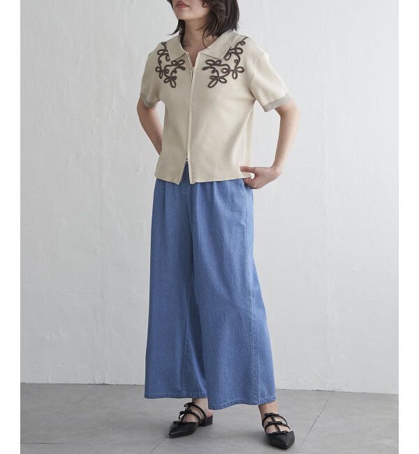 VENCE share style「コード刺繍ダブルジップブルゾン」|カーディガン|