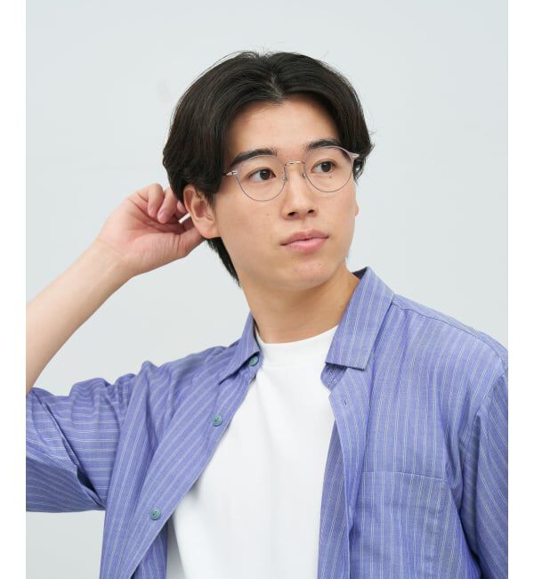  「FASHION ボストン型 メガネ | 中顔面短縮みえメガネ 軽量 メタル 丸型 高級感 FASHION レンズ交換券付」|メガネ|