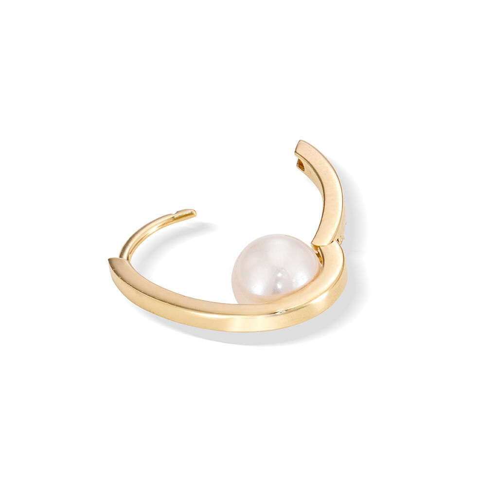 STAR JEWELRY「CLICK HOOP PEARL PIERCED EARRING(M/片耳用)」|ピアス|