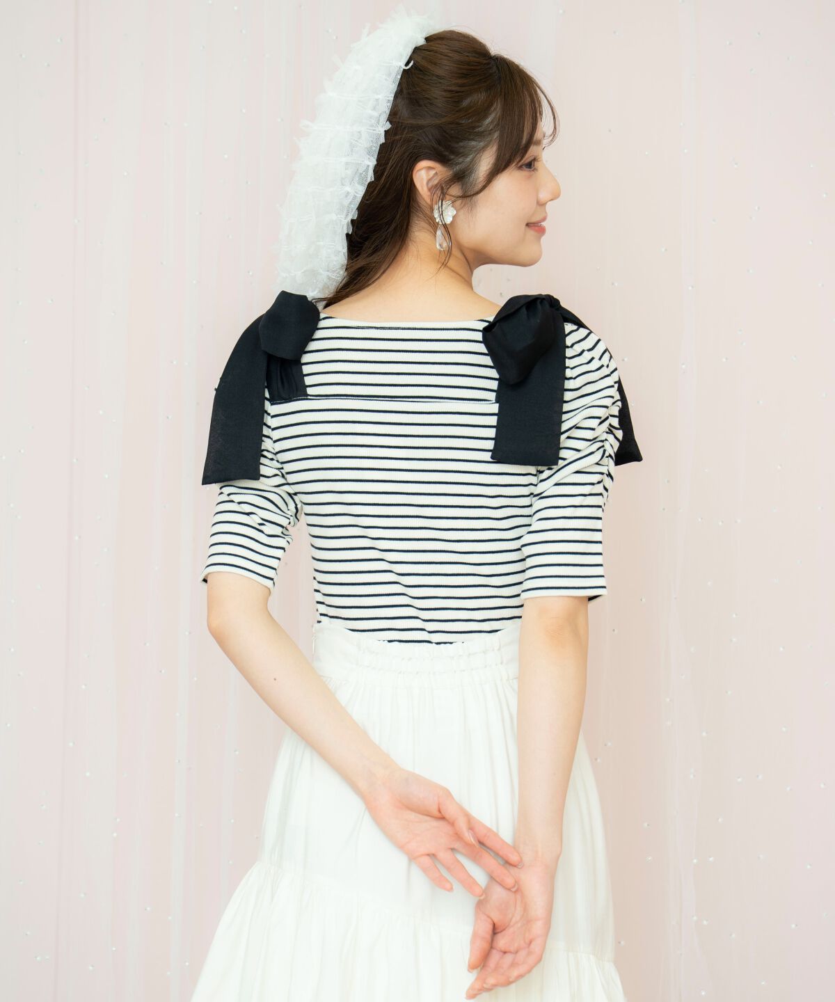 WILLSELECTION「ショルダーリボンパワショルトップス」|Tシャツ・カットソー|