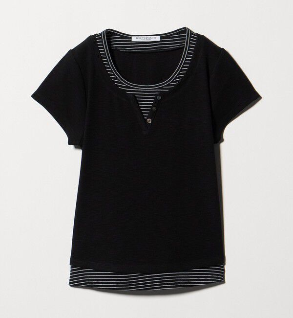 BEAUTY&YOUTH UNITED ARROWS「ヘンリーネック レイヤード Tシャツ」|Tシャツ・カットソー|