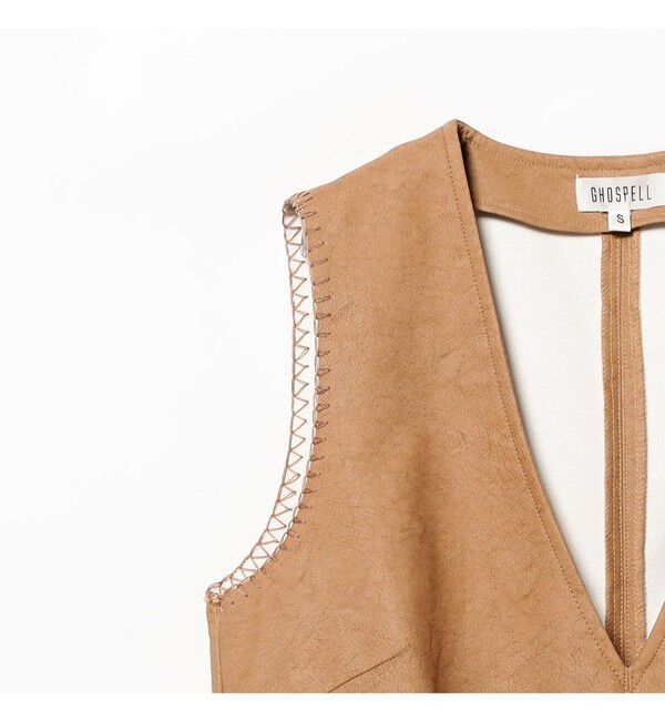 Ray BEAMS 「GHOSPELL / Camila Faux Leather Mini Dress」|ワンピース|