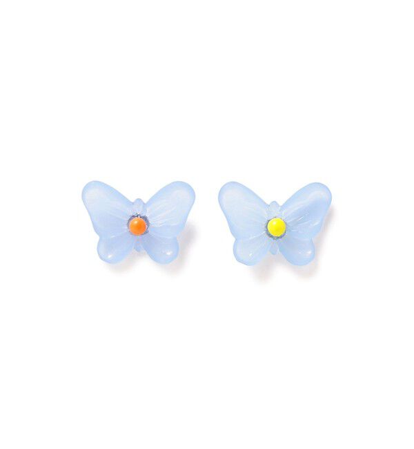 Ray BEAMS 「カラー チョウチョ ピアス」|ピアス|BLUE