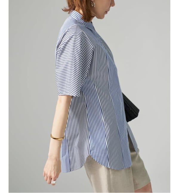 VERMEIL par iena「Stripe ハーフスリーブシャツ」|シャツ・ブラウス|