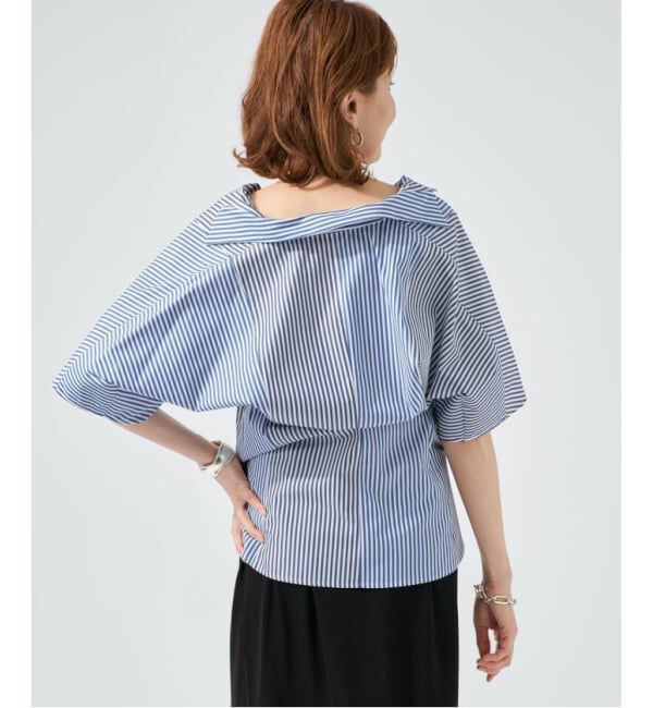 VERMEIL par iena「Stripe ハーフスリーブシャツ」|シャツ・ブラウス|