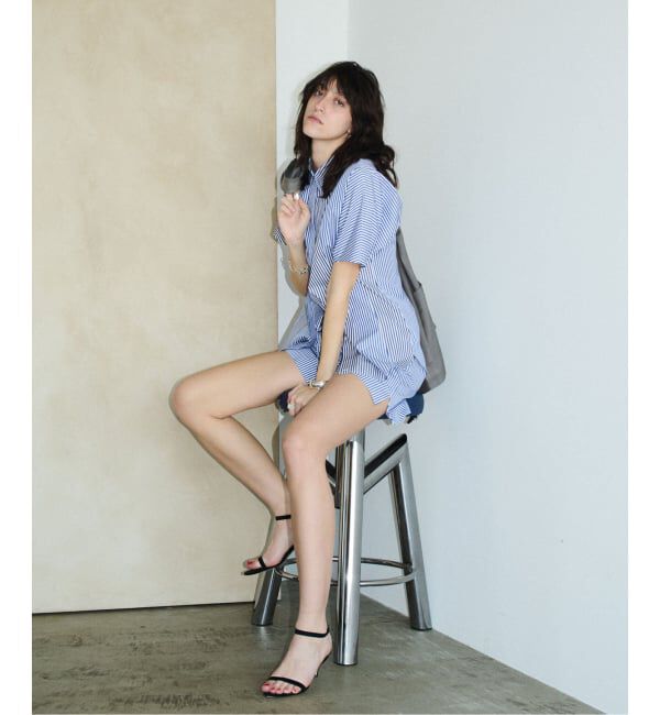 VERMEIL par iena「Stripe ハーフスリーブシャツ」|シャツ・ブラウス|