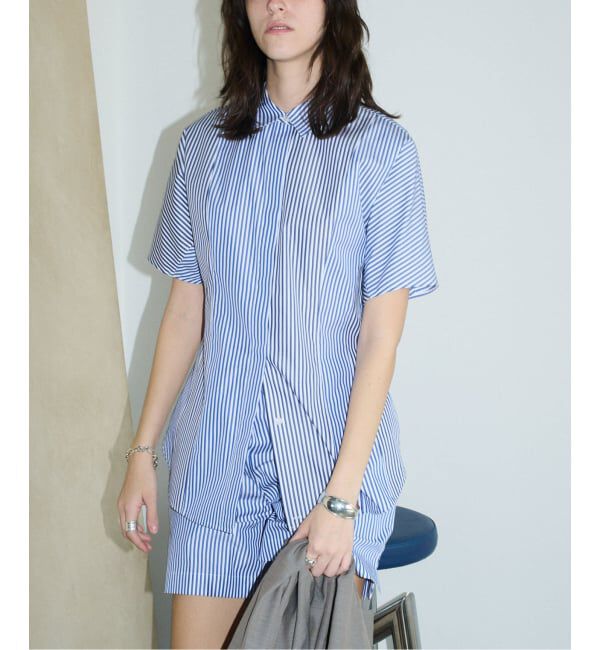 VERMEIL par iena「Stripe ハーフスリーブシャツ」|シャツ・ブラウス|
