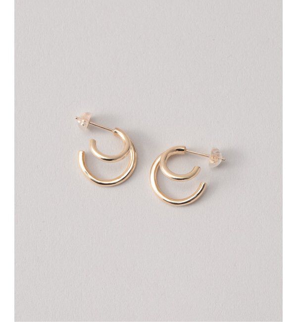 Lilas by Spick&Span「ダブルラインピアス K10（両耳）」|ピアス|