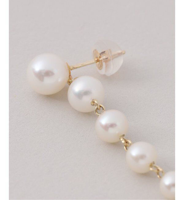 Lilas by Spick&Span「11ピースパールグラデーションピアス K10（両耳）」|ピアス|